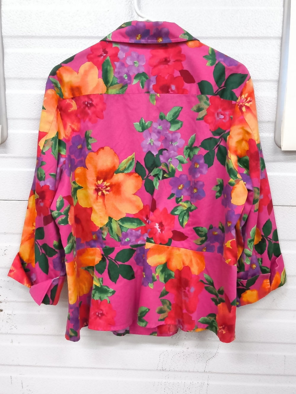 Jones New York Signature Vibrant Floral Button-Down Blouse - Picture 2 of 5